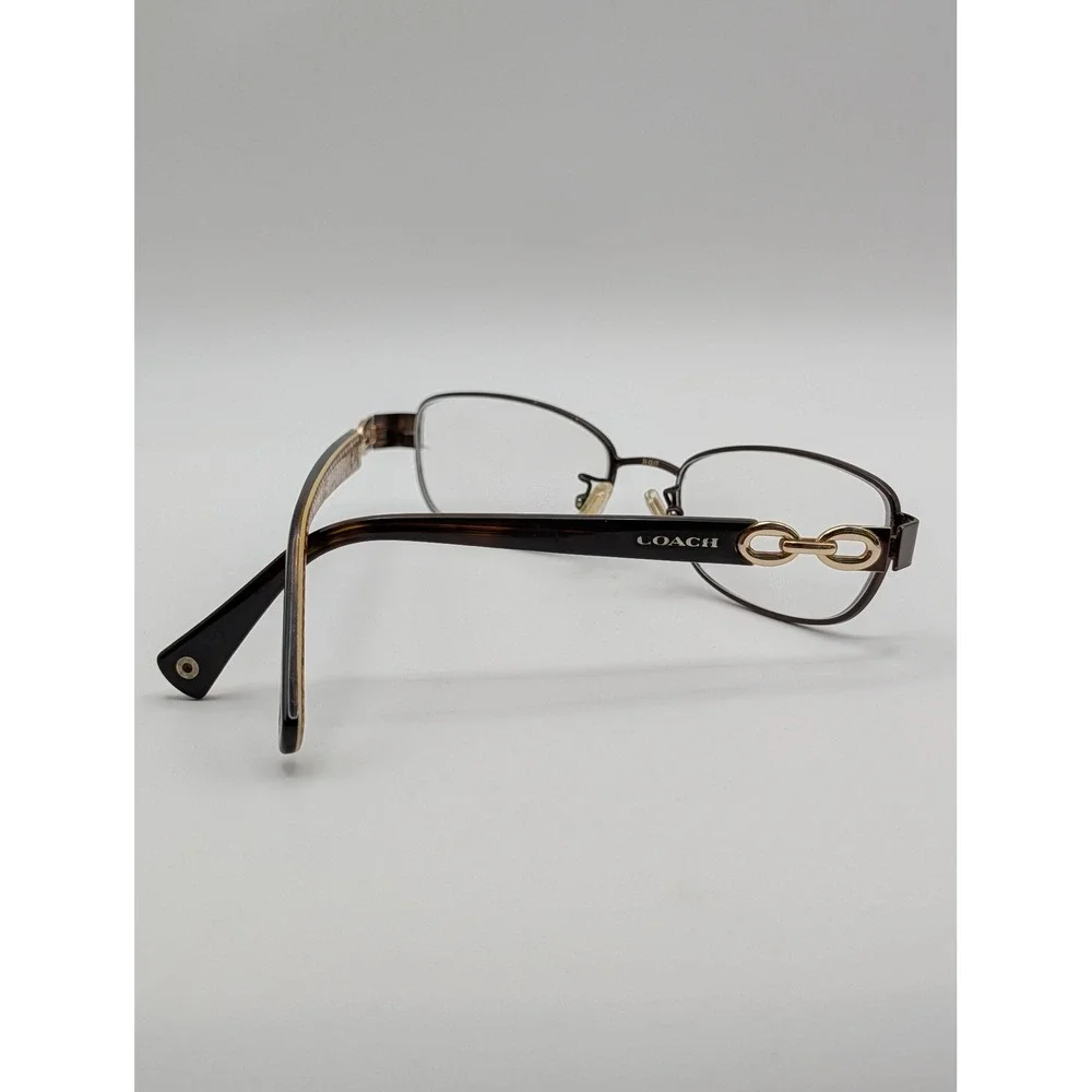 Coach HC5054 Faina 9187 Satin Brown Dark Tortoise Gold Eyeglass Frames 51-17 135
